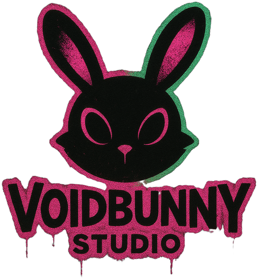 VoidBunny Studio neon graffiti logo